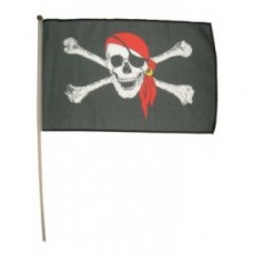 Piratenvlag aan stokje
